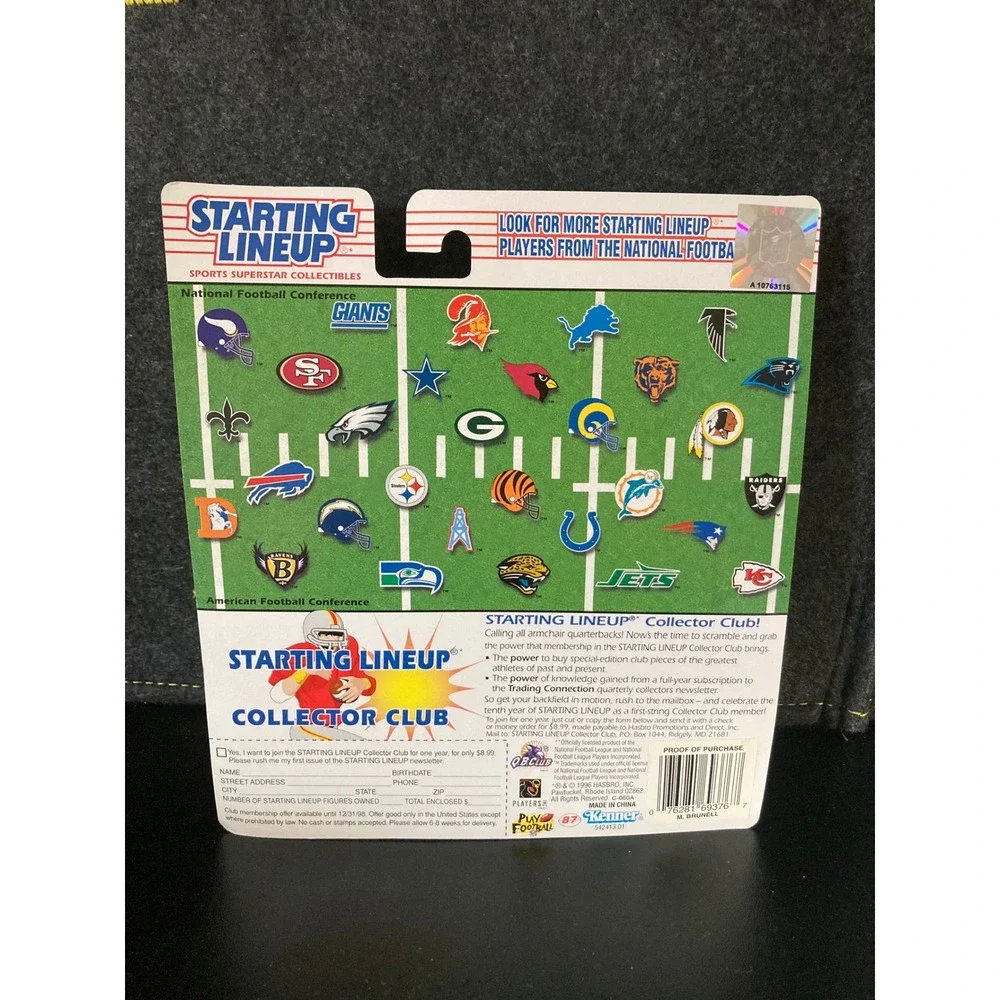 Kenner Starting Lineup Mark Brunell 1997‎ Jacksonville Jaguars NFL Figure Card
